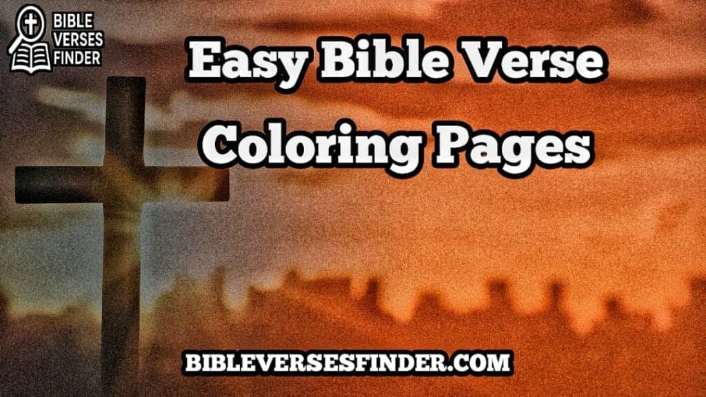 Easy Bible Verse Coloring Pages