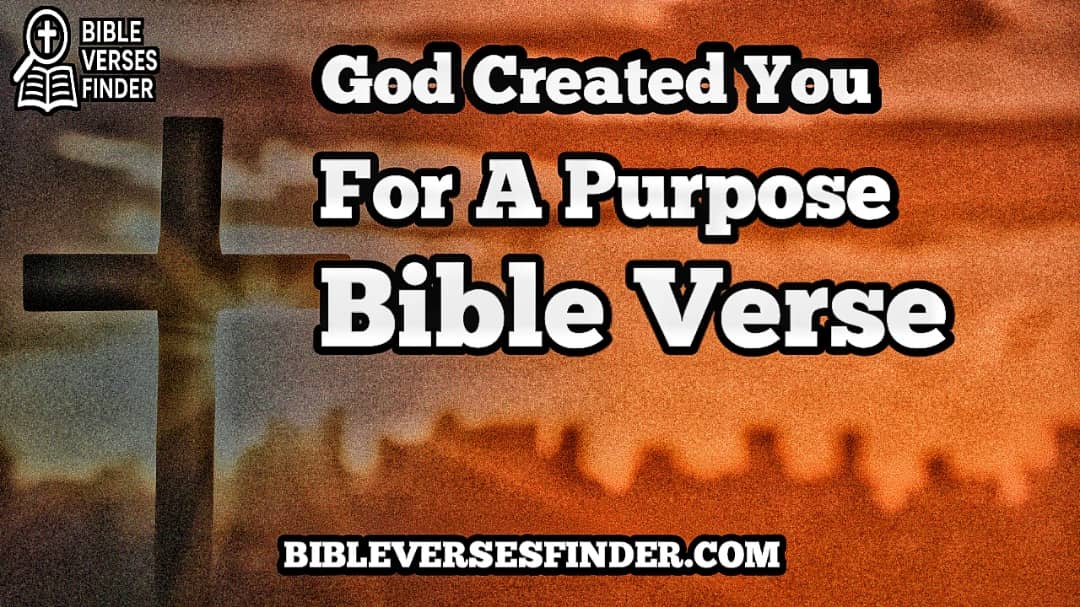 God Created You For A Purpose Bible Verse