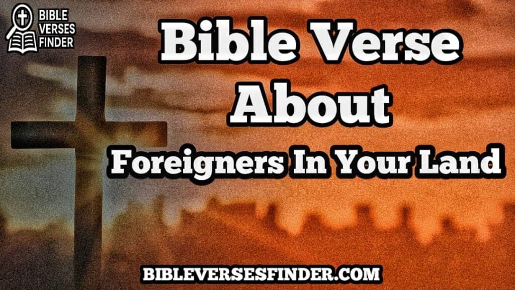 Bible Verse About Foreigners In Your Land