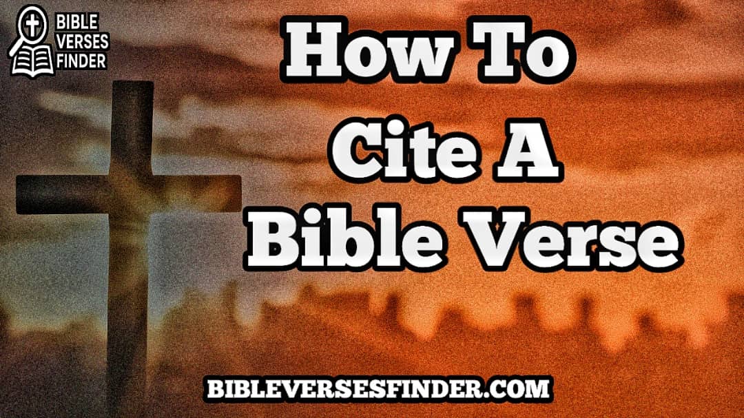 How To Cite A Bible Verse