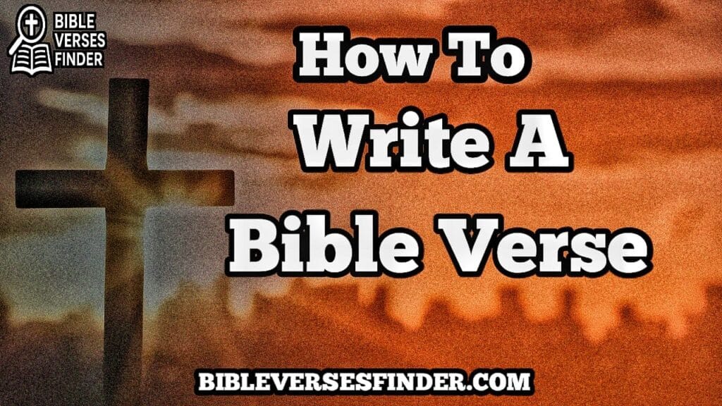 How To Write A Bible Verse