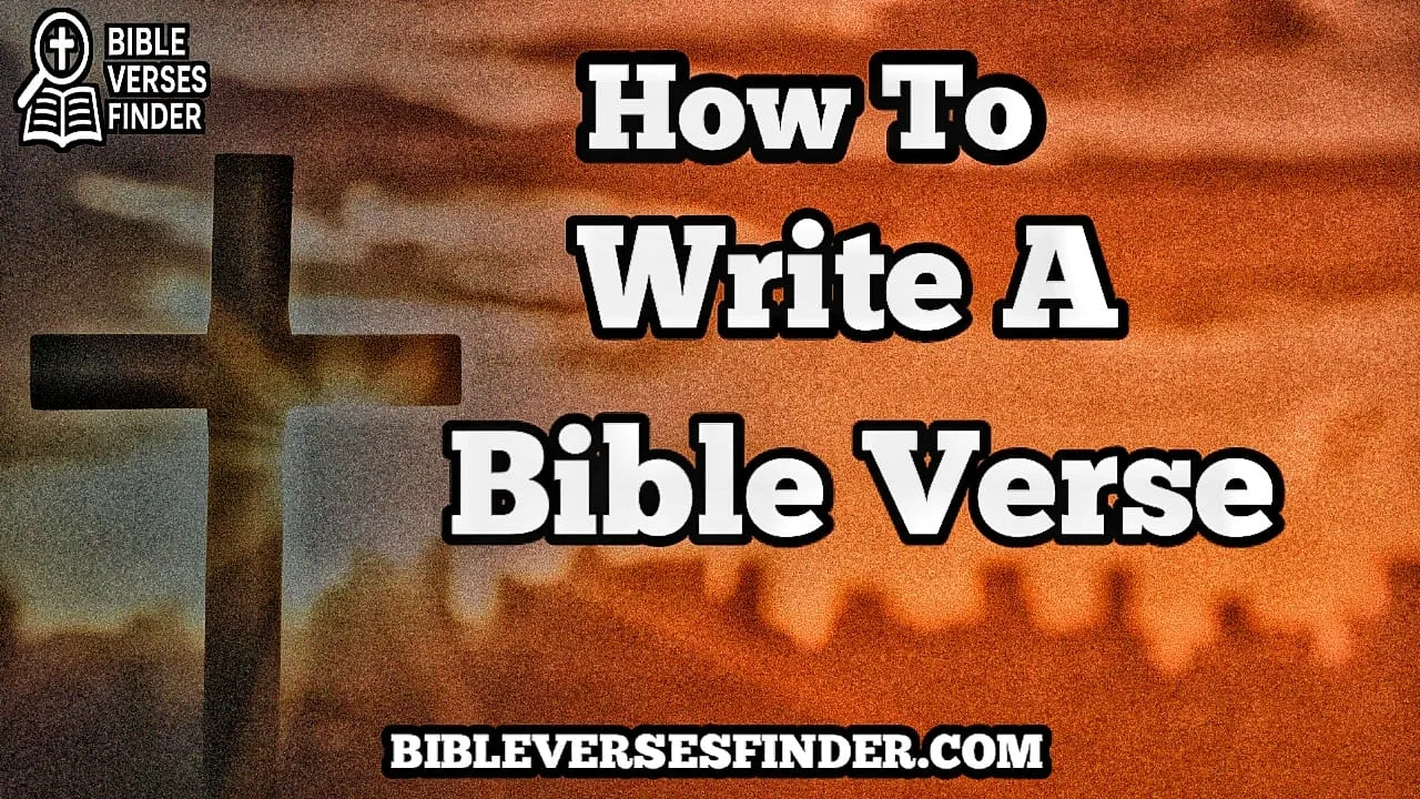 How To Write A Bible Verse