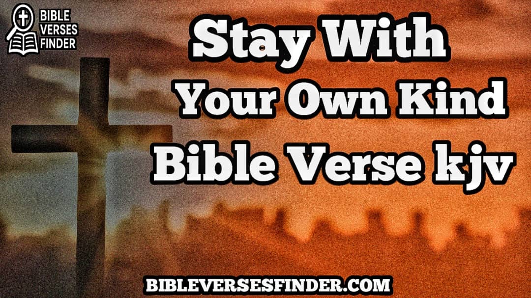 Stay With Your Own Kind Bible Verse kjv